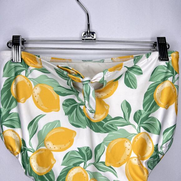 Mod Cloth Lemon Print Summer Bikini Bottoms Hight Waisted Size Small - Picture 7 of 11